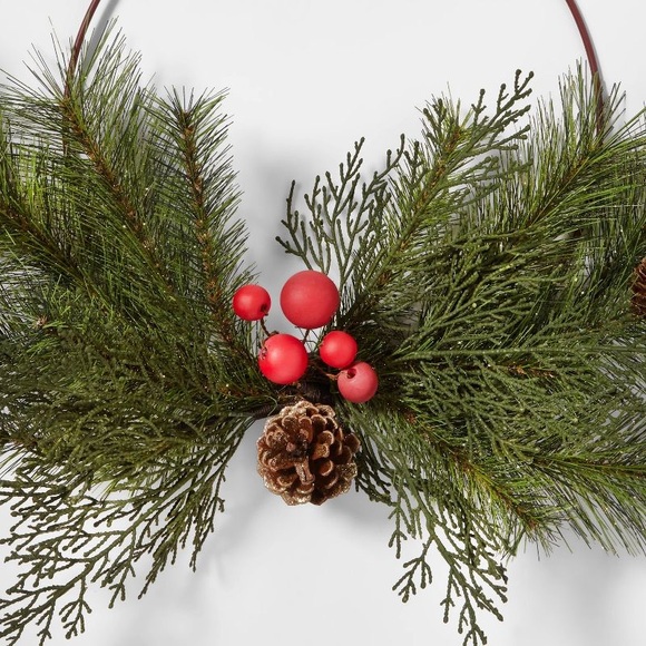 Wondershop Double Metal Hoop with Greenery Wreath - Picture 2 of 8